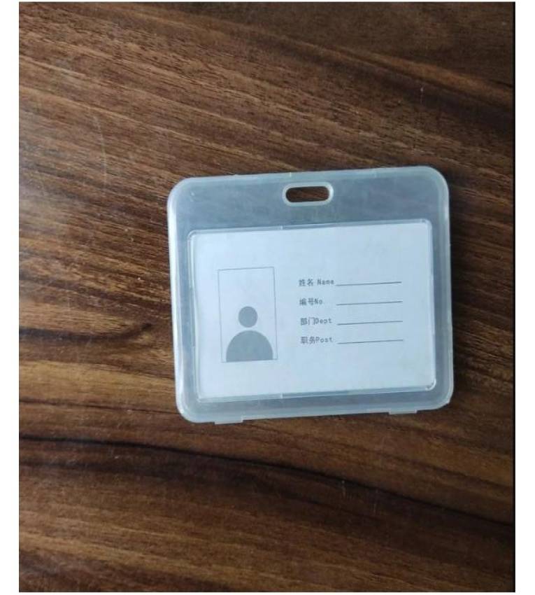 (85x54mm) Porte-carte transparent de travail en plastique pour les cartes d'identité, cartes de crédit